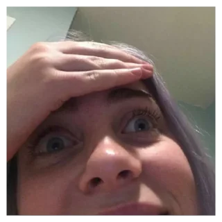 🙄 emoji Billie Eilish Telegram sticker 14 of 30