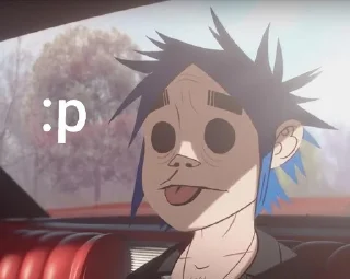 Sticker from 2-D (Gorillaz)