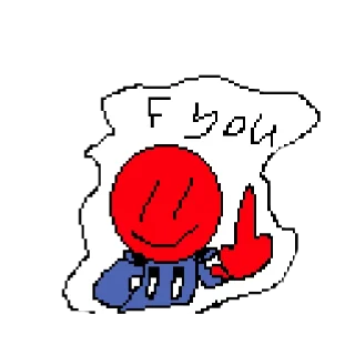 🖕 emoji R and W :: @..... ......... Telegram sticker 7 of 35