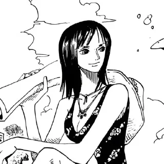 💋 emoji •°•~✋🏻Nico Robin~•°• Telegram sticker 7 of 47