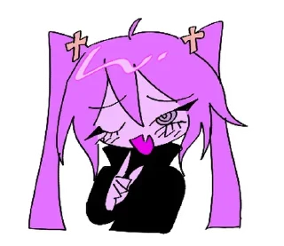 ⭐ emoji ୨୧  ˚ ₊  девочка  ⊹ . ໒꒱ @cute_stickers_emoji Telegram sticker 1 of 40