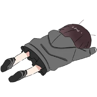 🫠 emoji Мрачная девушка @Nyasticks Telegram sticker 5 of 41