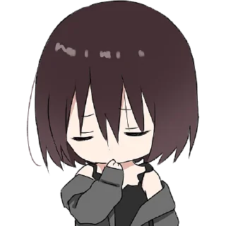 😞 emoji Мрачная девушка @Nyasticks Telegram sticker 9 of 41