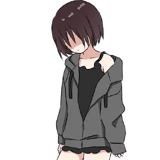 😶 emoji Мрачная девушка @Nyasticks Telegram sticker 20 of 41