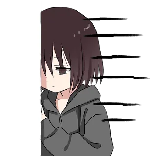 😞 emoji Мрачная девушка @Nyasticks Telegram sticker 6 of 41