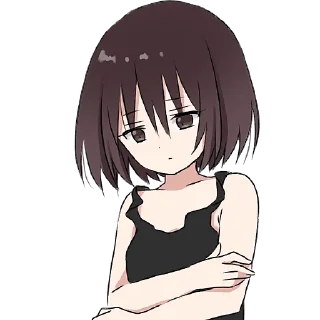 😐 emoji Мрачная девушка @Nyasticks Telegram sticker 18 of 41