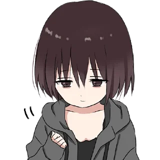 😕 emoji Мрачная девушка @Nyasticks Telegram sticker 14 of 41