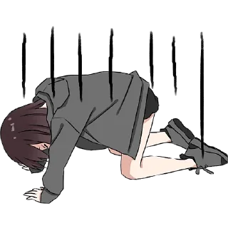 🫠 emoji Мрачная девушка @Nyasticks Telegram sticker 24 of 41