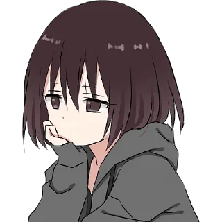🤔 emoji Мрачная девушка @Nyasticks Telegram sticker 7 of 41