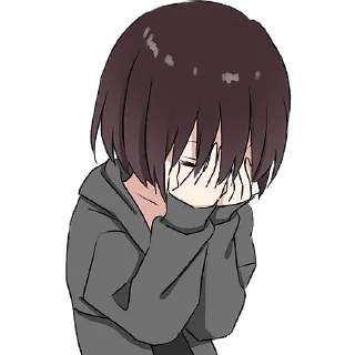 🫣 emoji Мрачная девушка @Nyasticks Telegram sticker 23 of 41