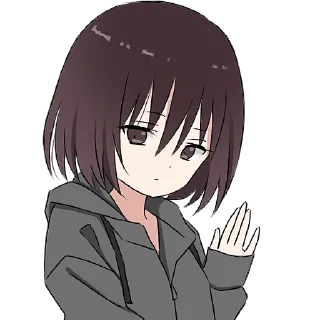 👋 emoji Мрачная девушка @Nyasticks Telegram sticker 8 of 41