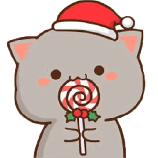 🍭 emoji all @mochipeachcats stickers, Winter&Holidays Telegram sticker 24 of 69