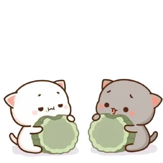 Sticker from @mochipeachcats memes