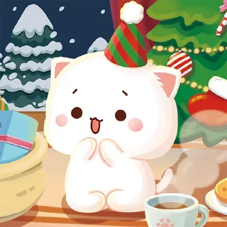 ☕️ emoji all @mochipeachcats stickers, Winter&Holidays Telegram sticker 15 of 69