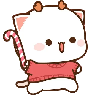 🍭 emoji all @mochipeachcats stickers, Winter&Holidays Telegram sticker 14 of 69