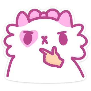🤔 emoji Кошечка Смешнявка @Nyasticks Telegram sticker 8 of 49