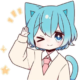 Sticker from Голубой котик 2 @Nyasticks