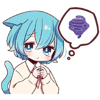 Sticker from Голубой котик 2 @Nyasticks