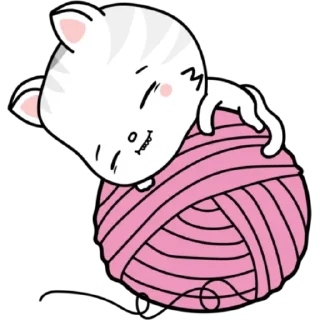 🥰 emoji Белый котик, андроид стики. Telegram sticker 16 of 24