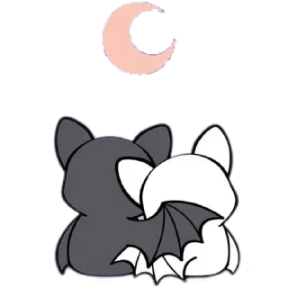 🖤 emoji @sexreligionsex ^^cuddly bats Telegram sticker 9 of 20