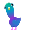 😒 emoji Neon Pigeon Telegram sticker 19 of 25