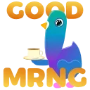 ☕️ emoji Neon Pigeon Telegram sticker 5 of 25