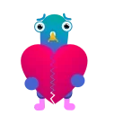 💔 emoji Neon Pigeon Telegram sticker 22 of 25