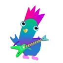 🤘 emoji Neon Pigeon Telegram sticker 23 of 25