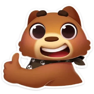 👍 emoji Мишка Мотя :: @stickroom Telegram sticker 4 of 56