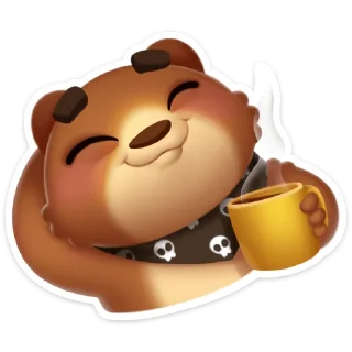 ☕️ emoji Мишка Мотя :: @stickroom Telegram sticker 15 of 56