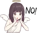 😇 emoji Menhera-chan. 3 ENG :: @line_stickers Telegram sticker 22 of 88