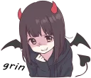 😈 emoji Menhera-chan. 3 ENG :: @line_stickers Telegram sticker 24 of 88