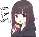 🍠 emoji Menhera-chan. 3 ENG :: @line_stickers Telegram sticker 15 of 88