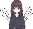 🤢 emoji Menhera-chan. 3 ENG :: @line_stickers Telegram sticker 17 of 88