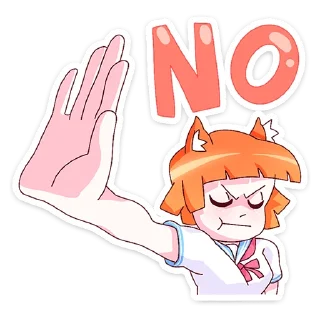 🤚 emoji Айко-тян @nyasticks Telegram sticker 18 of 49