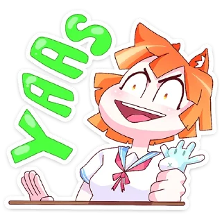 👍 emoji Айко-тян @nyasticks Telegram sticker 17 of 49