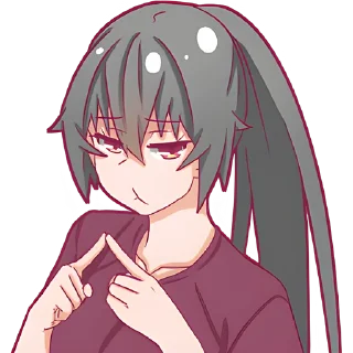😔 emoji Айко-чан @Nyasticks Telegram sticker 7 of 42