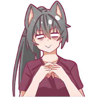 🤨 emoji Айко-чан @Nyasticks Telegram sticker 16 of 42