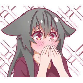 🙊 emoji Айко-чан @Nyasticks Telegram sticker 21 of 41