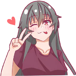 ✋ emoji Айко-чан @Nyasticks Telegram sticker 1 of 42