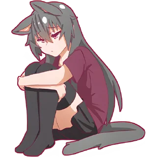😔 emoji Айко-чан @Nyasticks Telegram sticker 18 of 42