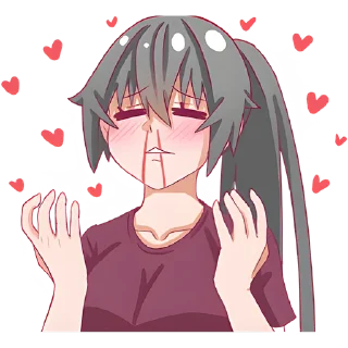 ❤️ emoji Айко-чан @Nyasticks Telegram sticker 3 of 42