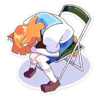 😔 emoji Айко-тян @nyasticks Telegram sticker 22 of 49