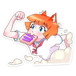 😋 emoji Айко-тян @nyasticks Telegram sticker 5 of 49