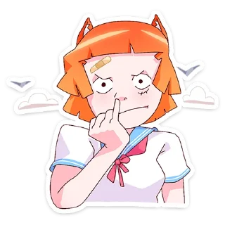 🤨 emoji Айко-тян @nyasticks Telegram sticker 7 of 49