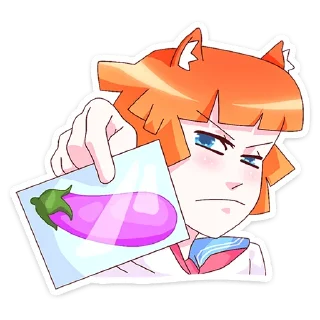 😌 emoji Айко-тян @nyasticks Telegram sticker 13 of 49
