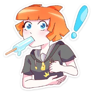 😋 emoji Айко-тян @nyasticks Telegram sticker 16 of 49