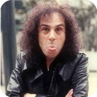 😛 emoji 🤘RONNIE JAMES DIO🤘 by @Gates_Of_Babylon Telegram sticker 15 of 120