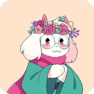 🫥 emoji ✨ Ralsei ✨ @UndertaleDeltaruneStickersArts Telegram sticker 18 of 74