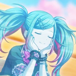 😌 emoji • | Miku by @stickersaii Telegram sticker 6 of 60